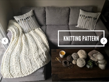 Load image into Gallery viewer, The Big Ribbed Knit Chenille Blanket Pattern