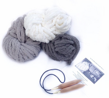 Load image into Gallery viewer, The Big Ribbed Knit Chenille Blanket Pattern